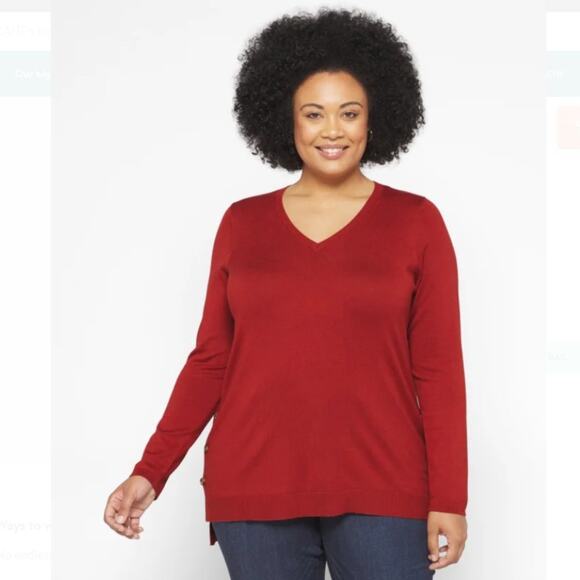 NWOT Lety & Me Zosia Side Button Detail Pullover Sweater Size 1X - Picture 8 of 8